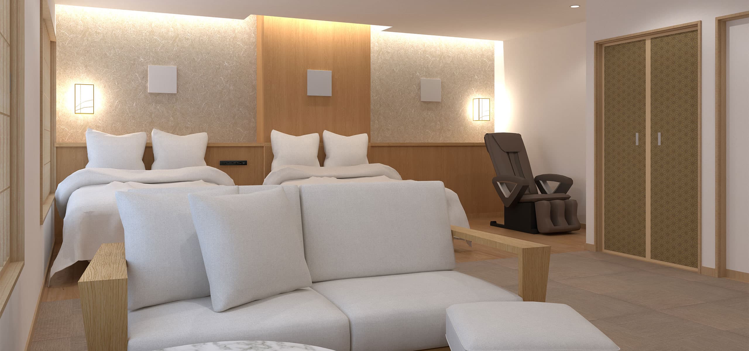 シャワーブース付き客室