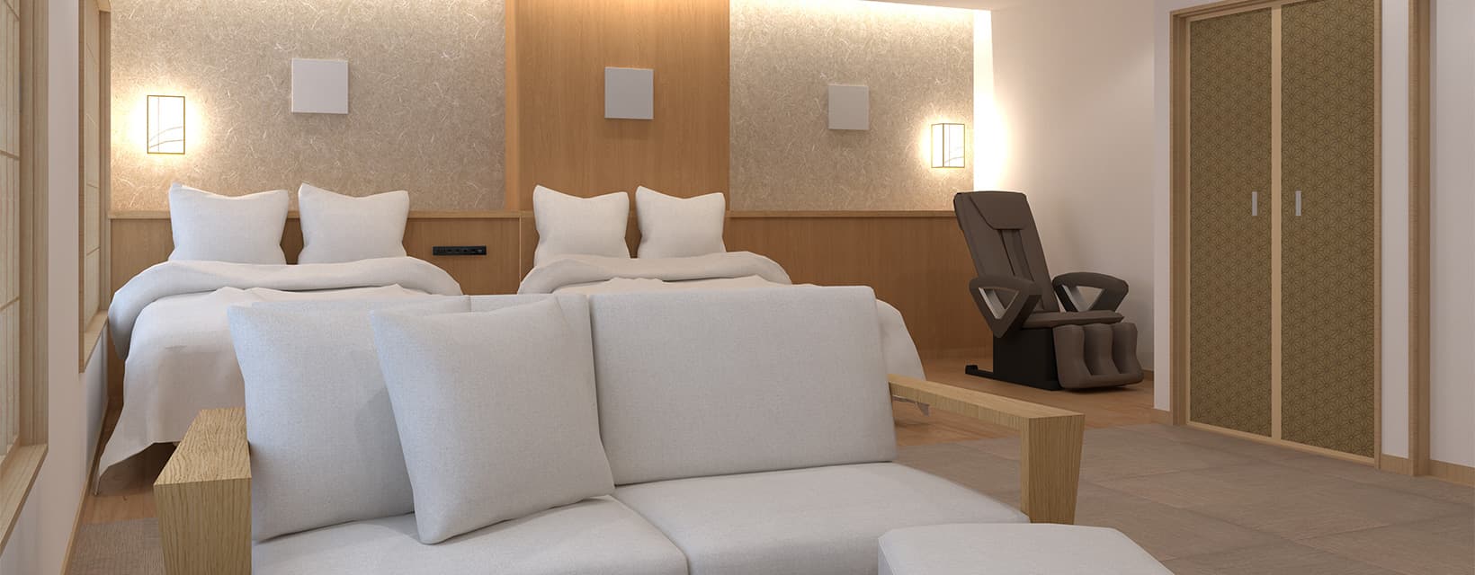 シャワーブース付き客室